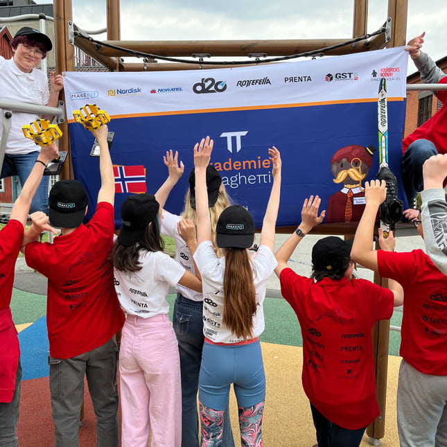 First Lego League-laget Akademiet Spaghetti fra Akademiet Realfagsskole Drammen.