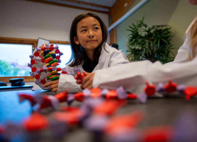 Elev jobber med Dna-materie
