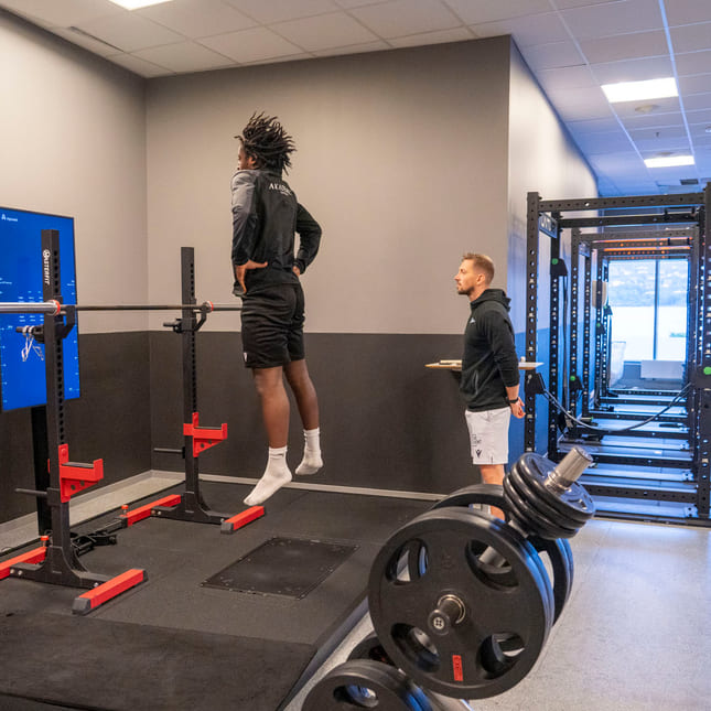 Treningsrommet på Akademiet VGS Kristiansand.