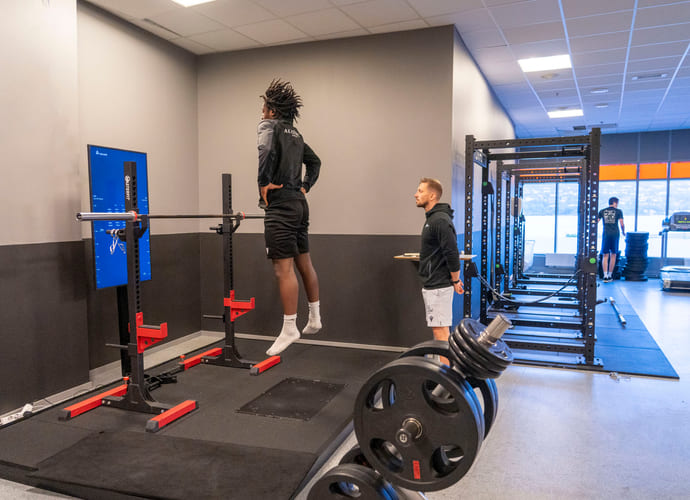 Treningsrommet på Akademiet VGS Kristiansand.