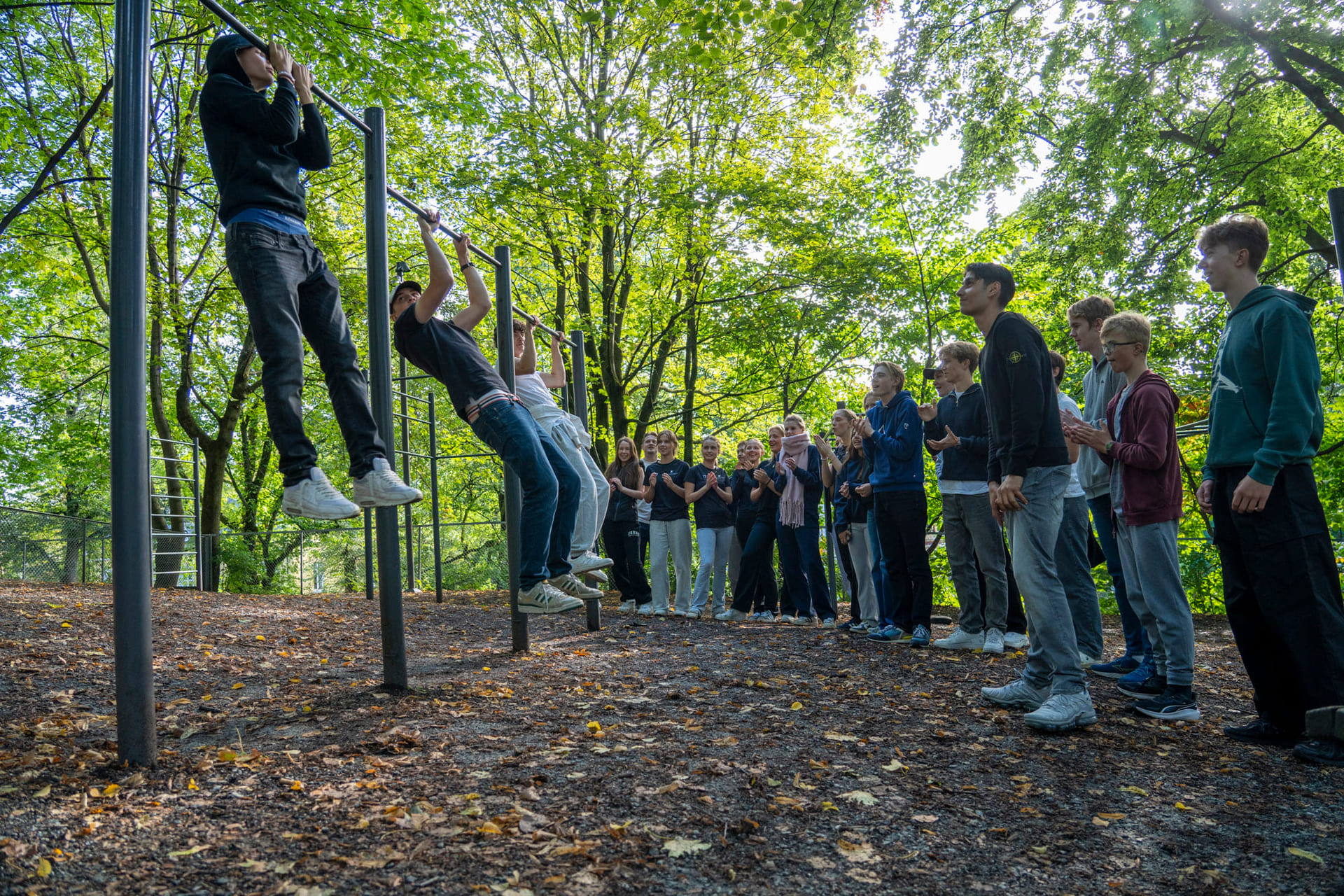 Treningskonkurranse for aktiv-elevene på Akademiet VGS Oslo.