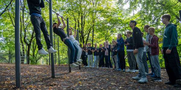 Treningskonkurranse for aktiv-elevene på Akademiet VGS Oslo.