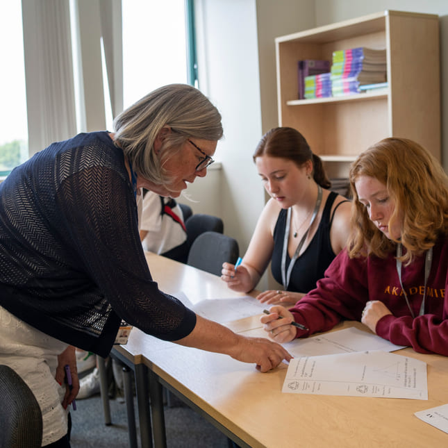 Elever og lærer på York College