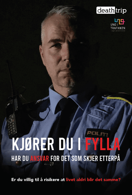 Reklameplakat "kjører du i fylla"