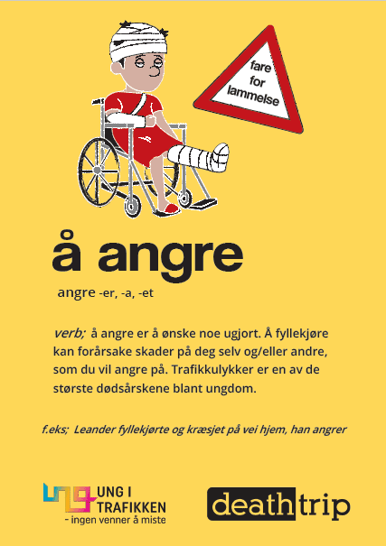 Reklameplakat "å angre"