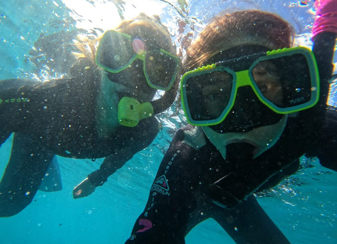 Katja dykker i Great Barrier Reef i Australia