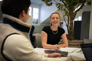 Elev i studietid på Akademiet VGS Heltberg Drammen