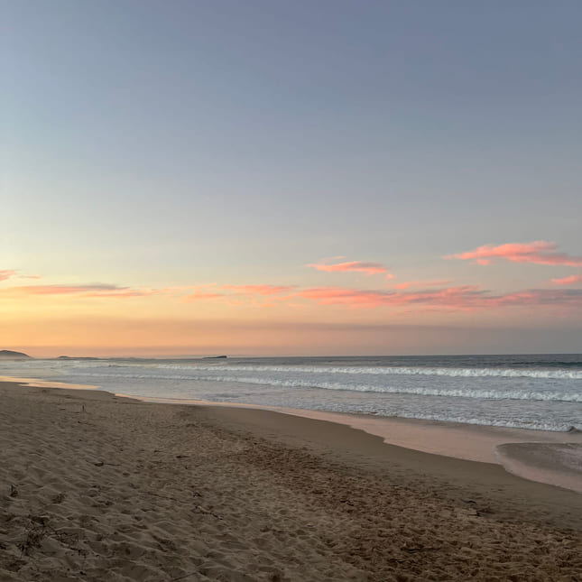 Utsikt fra stranda i Australia