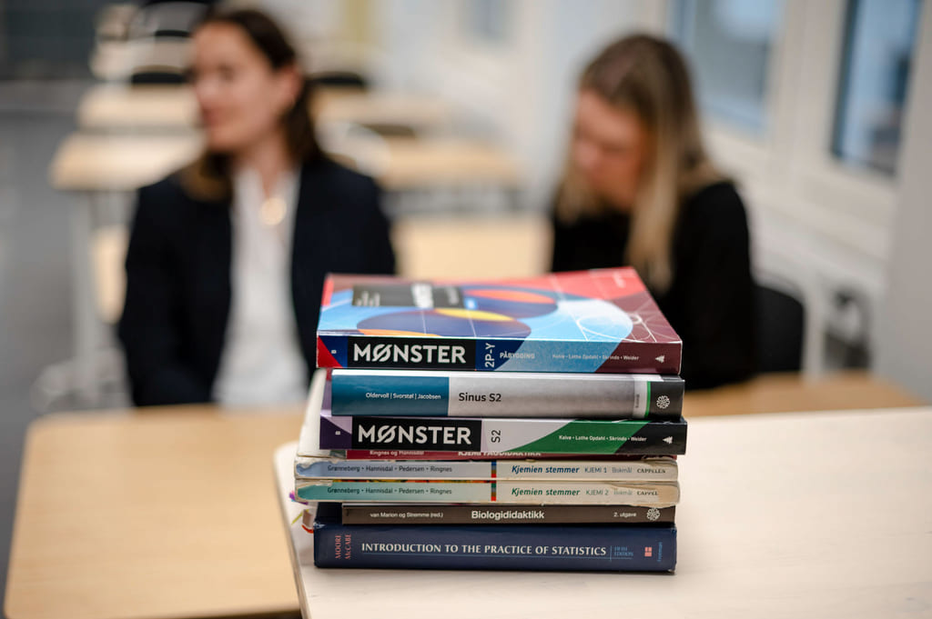 To privatister jobber i klasserommet på Akademiet