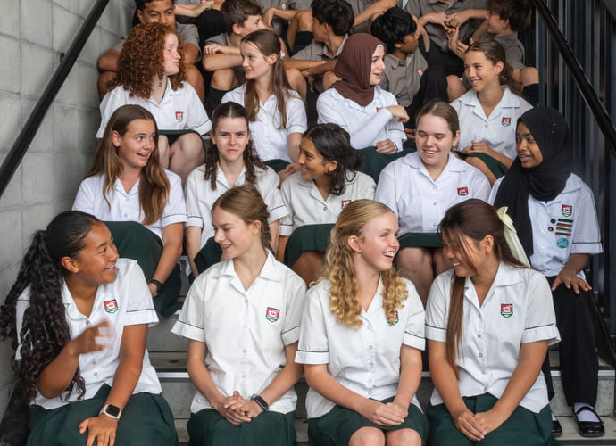 Elever ved Onehunga High School